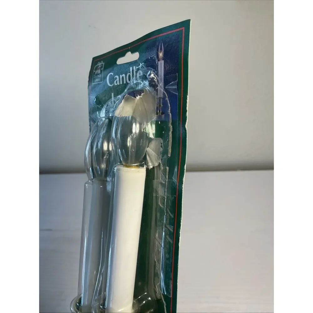 2 Pc Christmas House Candle Lamp Battery Operated 2 AA Holiday Wedding Parties